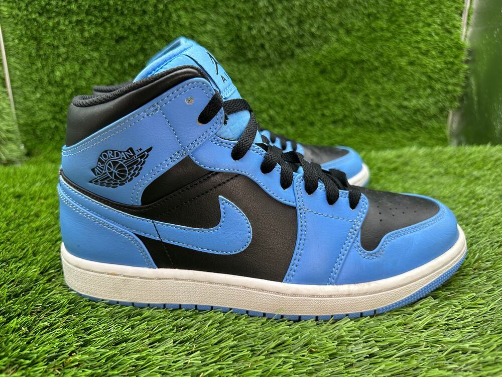 Nike Air Jordan 1 Mid DQ8426-401 Athletic Sneaker Men's 8.5 Blue Leather Workout